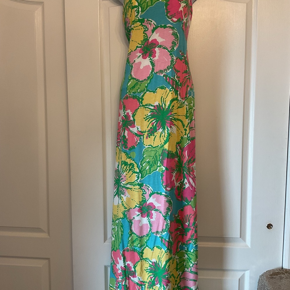 Lilly Pulitzer Palm Big Flirt Floral Print Dress - Picture 2 of 5